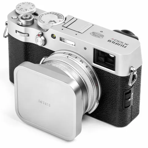 Vierkante Metalen Zonnekap Met Adapterring Voor Fujifilm X100VI - Zwart