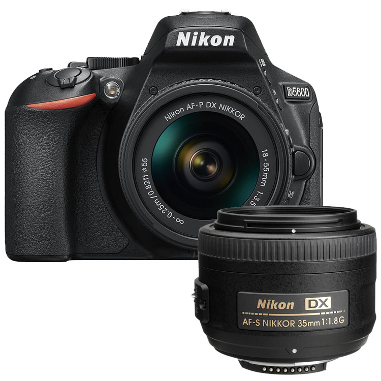 NIKON D5600 DSLR Camera Body with Dual Lens: AF-P DX Nikkor 18