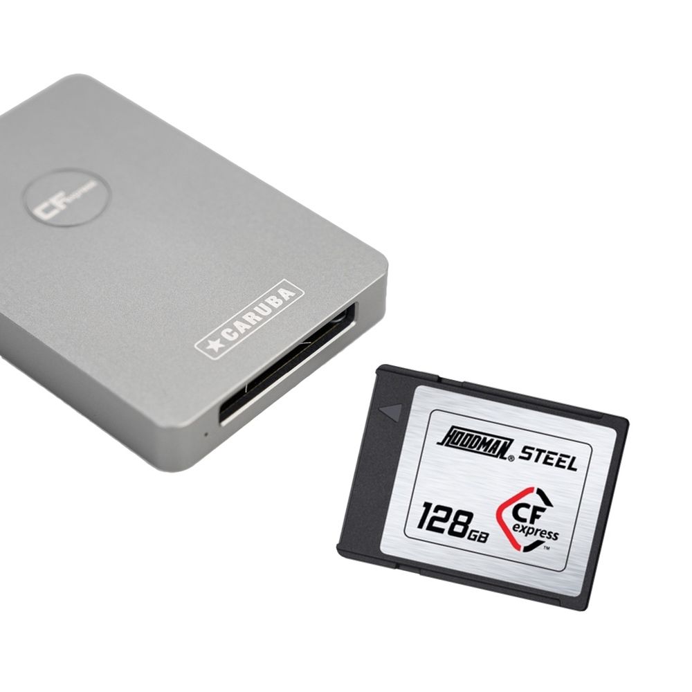 Caruba Card Reader CFEXPRESS - Hoodman CF Express CFEX128- SD Kaart & Kaartlezer bundel - Lees snelheid: 1700mb/s - Capaciteit: 128GB