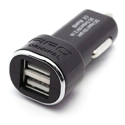Archaïsch geweten kussen FIFO Dubbele USB autolader zwart (geen kabel) (47205) - Kamera Express