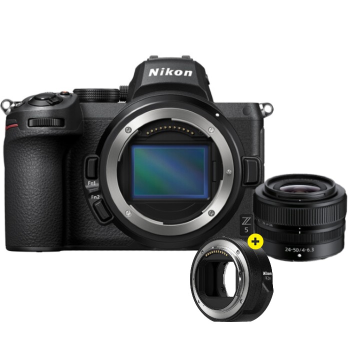 Nikon Z5 + Nikon Z 24-50mm F/4-6.3 + FTZ II adapter