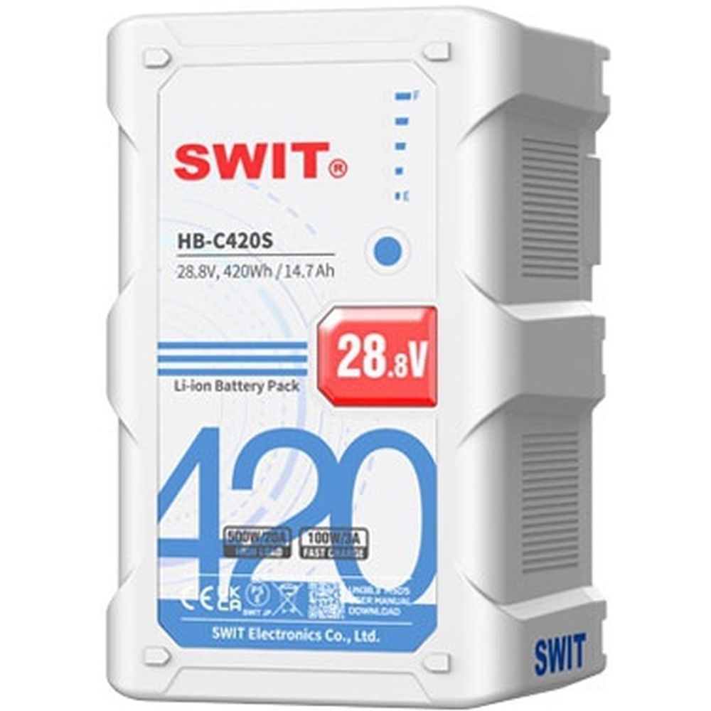 SWIT HB-C420S 420Wh 500W Super-High-load 28V Battery, V-Mount