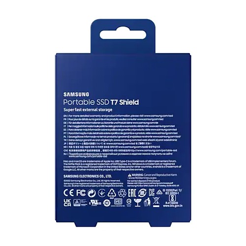 Samsung T7 Shield - SSD Externe - 2 To / Blauw