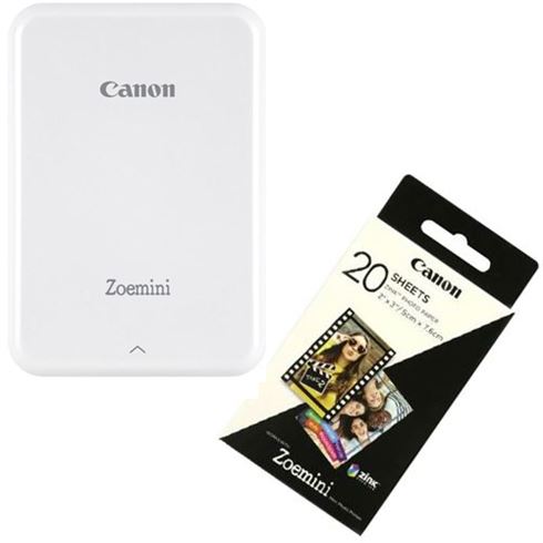 Canon Zoemini Mobiele Fotoprinter Wit + 20 sheets