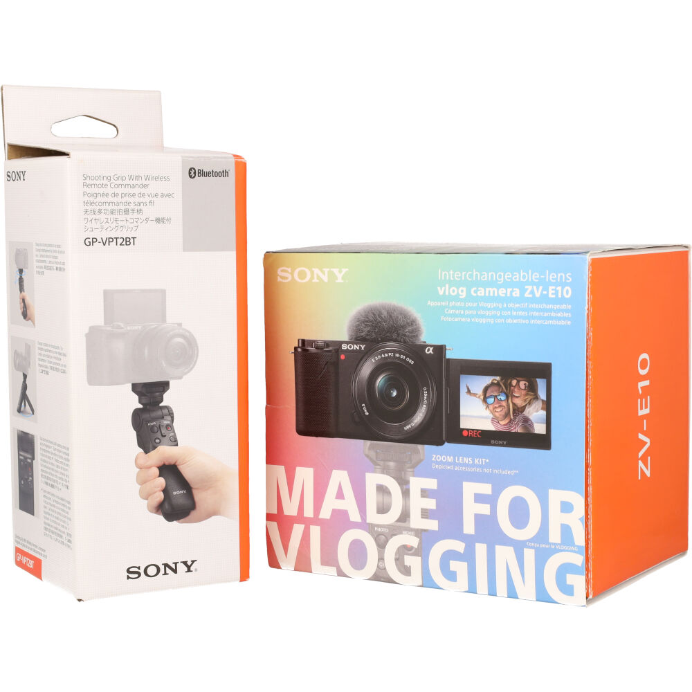 Sony vlog camera ZV-E10 + 16-50mm + Bluetooth Vlogging Grip GP