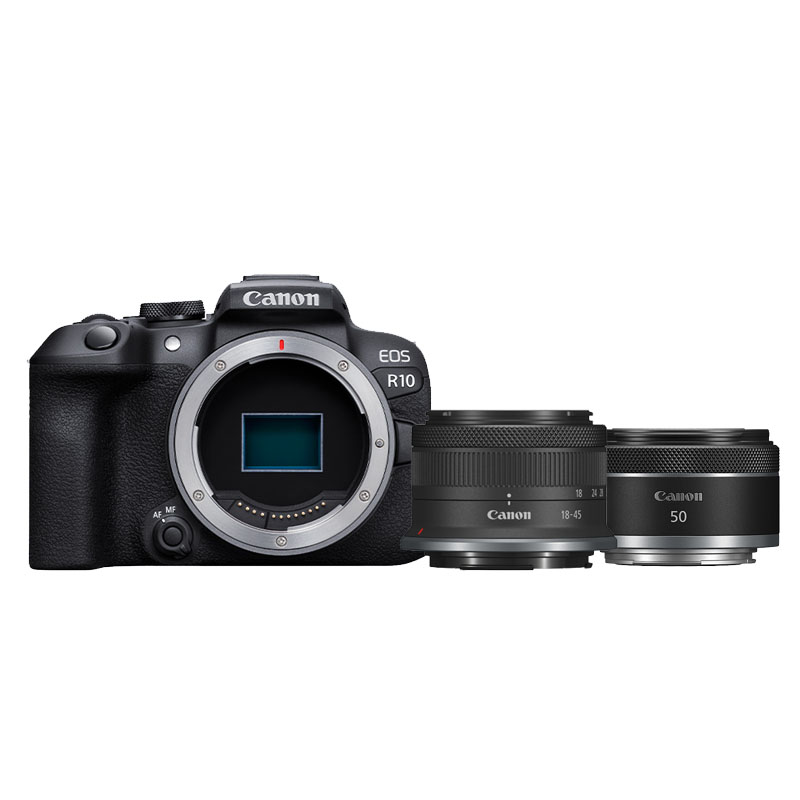 Canon EOS R10 + RF-S 18-45mm F/4.5-6.3 IS STM + RF 50mm F/1.8 STM