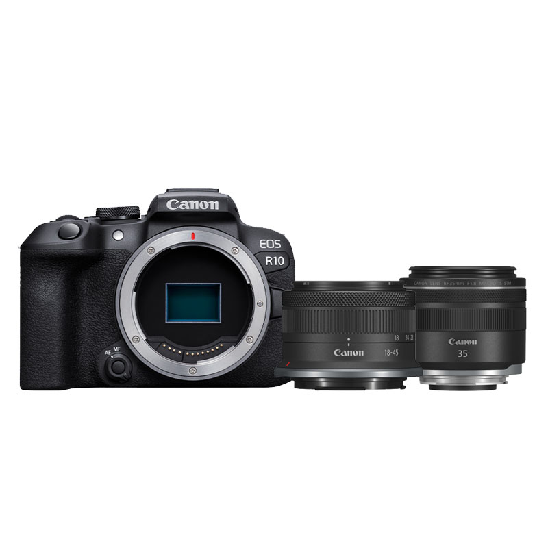 Canon EOS R10 + RF-S 18-45mm F/4.5-6.3 IS STM + 35mm F/1.8 IS Macro STM