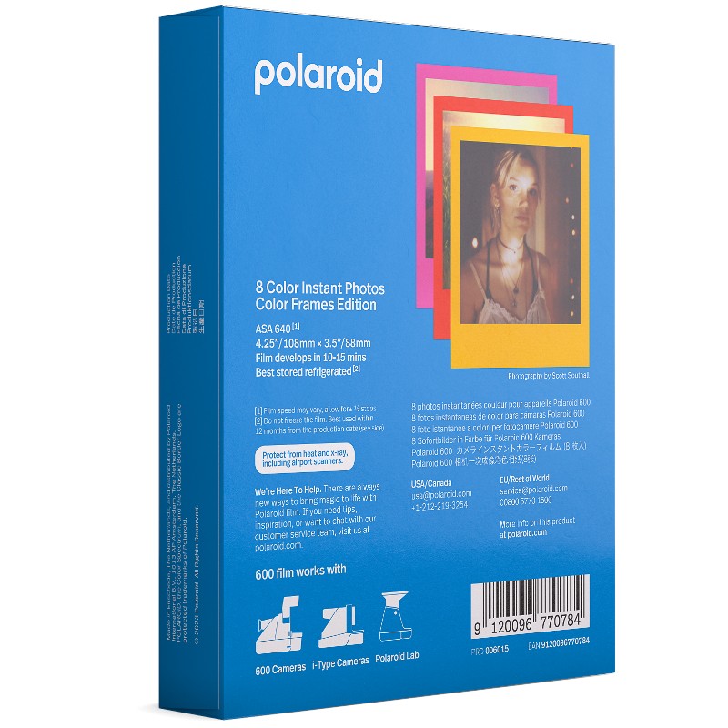 Film Polaroid 600 Couleur Edition Cadre colorés - Pellicule