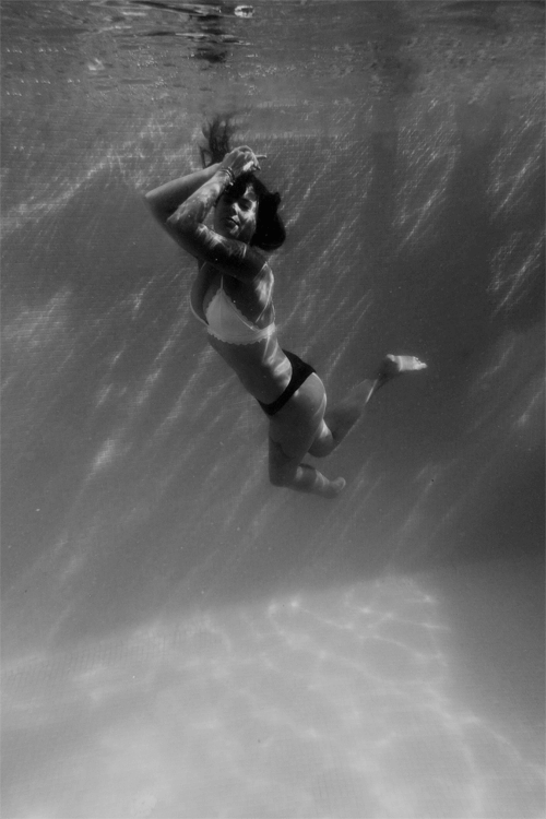 Voorbeeldfoto onderwater Santorini met model