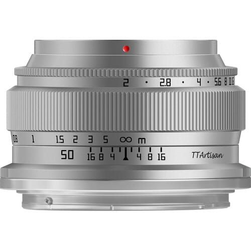 TTArtisan- Cameralens - 50mm F/2.0 Full Frame voor Nikon Z camera's, zilver