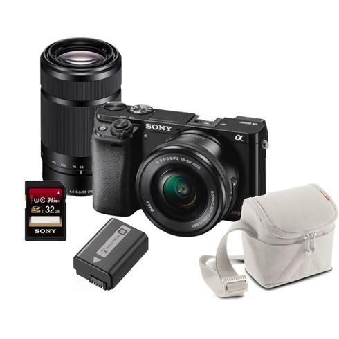 Sony A6000 zwart + + 55-210mm + Geheugenkaart + Accu - Kamera Express