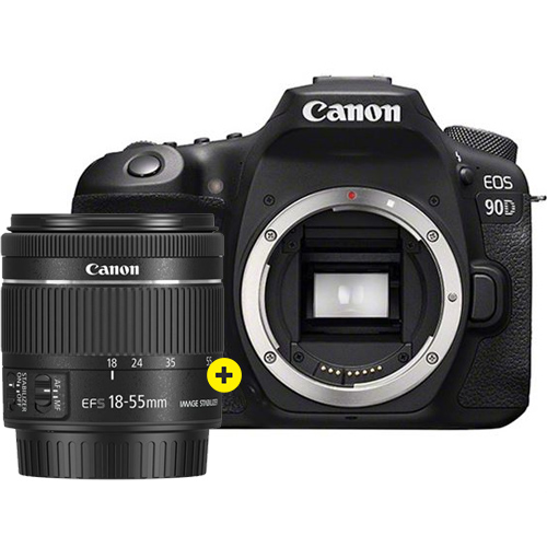 Canon EOS 90D + EF-S 18-55mm F/4-5.6 IS STM compact