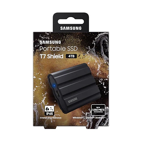 schwarz - Kamera Samsung Portable 4TB Express T7 SSD Shield