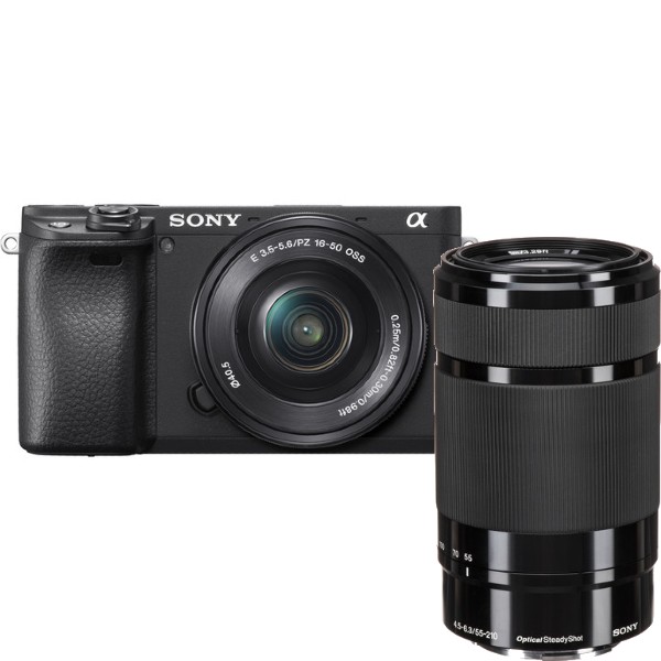 Sony A6400 body zwart + 16-50mm + 55-210mm