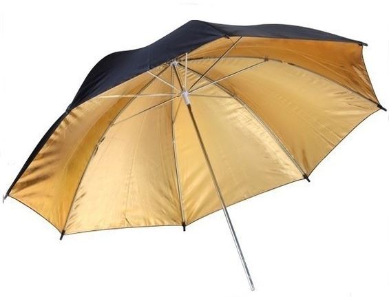 Bresser Paraplu goud/zilver 110cm wisselbaar