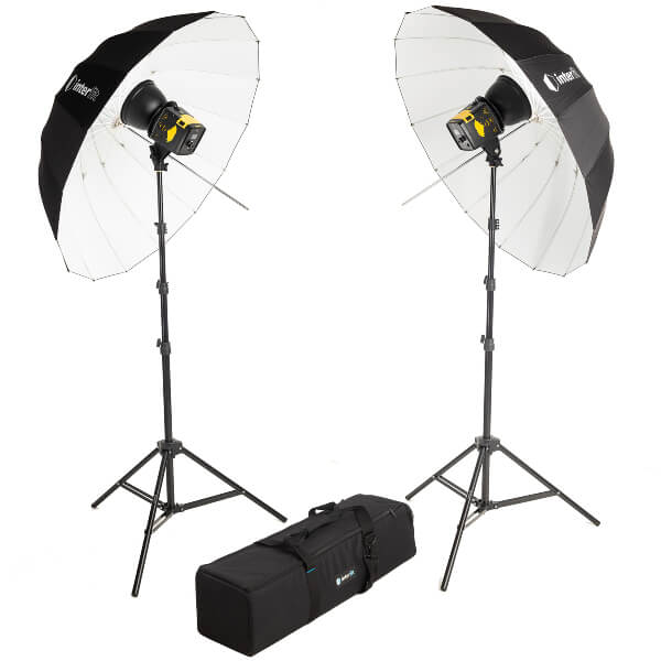 Interfit Badger Beam LED Two Head Umbrella Kit