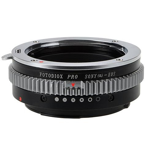 Fotodiox Pro Lens Mount Adapter - Sony Alpha A-Mount (and Minolta AF) DSLR Lens to Canon EOS (EF, EF-S) Mount SLR Camera Body, with Built-In Aperture Control Dial