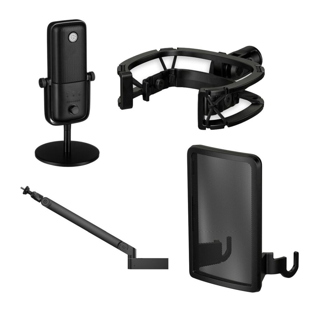 Elgato Wave 3 - Streaming Microfoon - Inclusief Shock Mount, Mic Arm LP en Pop Filter