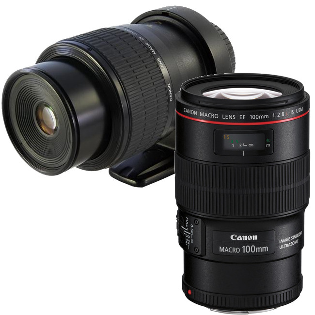 Canon MP-E 65mm en 100mm 2.8