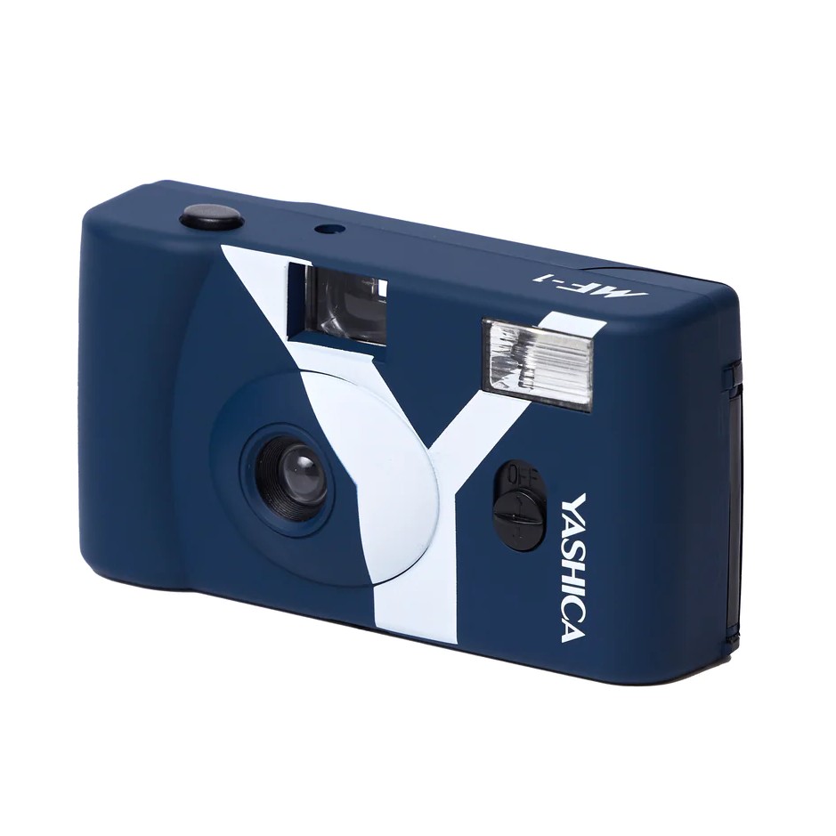 Yashica MF-1 - Camera (35mm) - Blue - ISO 200/400 - Inclusief Rolletje, Strap en Batterij