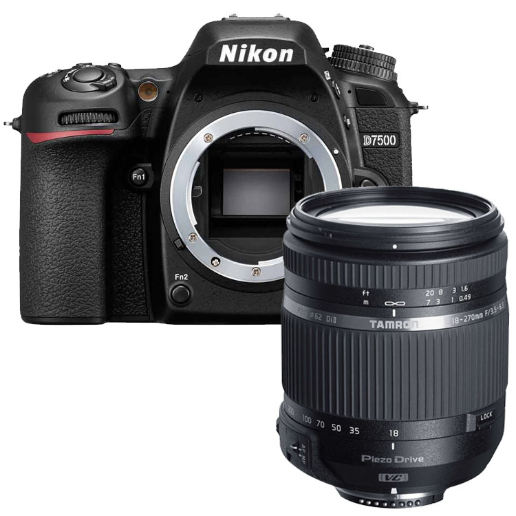 Kamera-Express Nikon D7500 + Tamron 18-270mm Di II VC PZD TS aanbieding