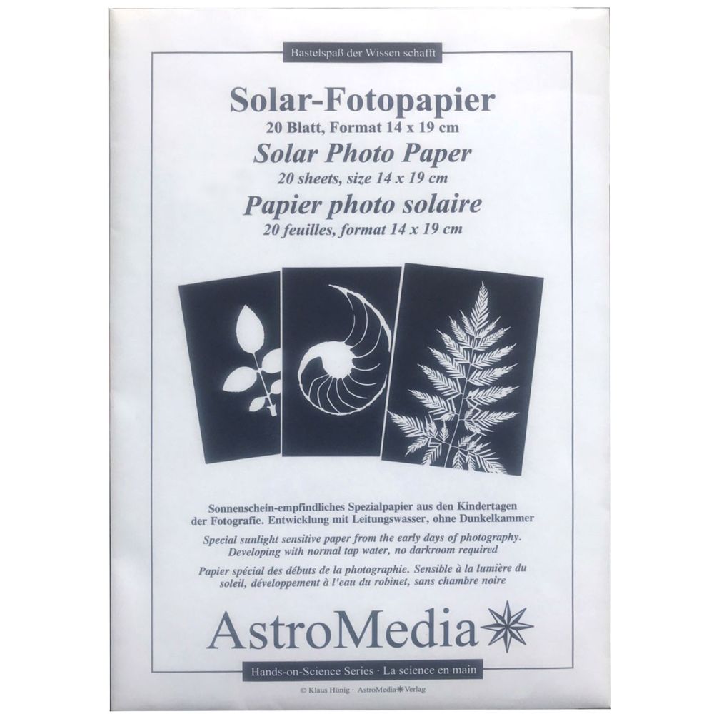 Solar-Fotopapier - Printen met zonlicht - Puur natuur foto's afdrukken - 14x19cm - 20 stuks