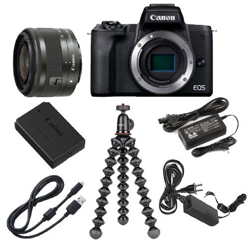 Canon EOS M50 Mark II zwart + 15-45mm IS STM Video Conferencing Kit