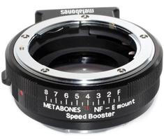 Metabones Nikon G naar Sony E-Mount Speed Booster / Nikon G naar Sony E-Mount camera 0,71x converter, met AS compatibel statiefvoet, diafragma ring