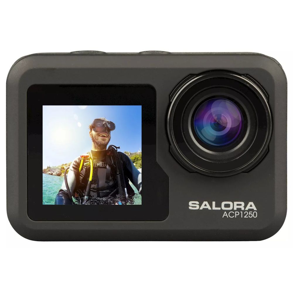Salora ACP1250 4K action cam + accessoires - Android & iOS compatibel