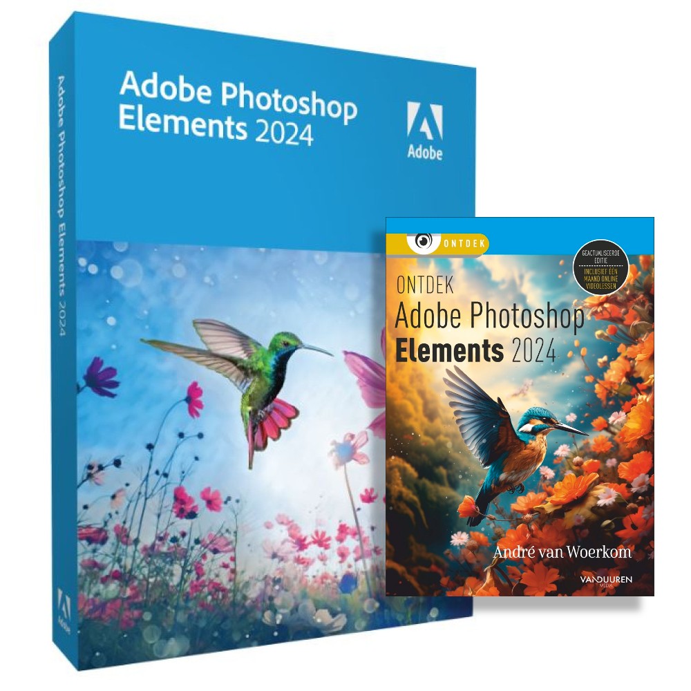 Adobe Photoshop Elements 2024 - MAC - Digitale licentie bundel met boek