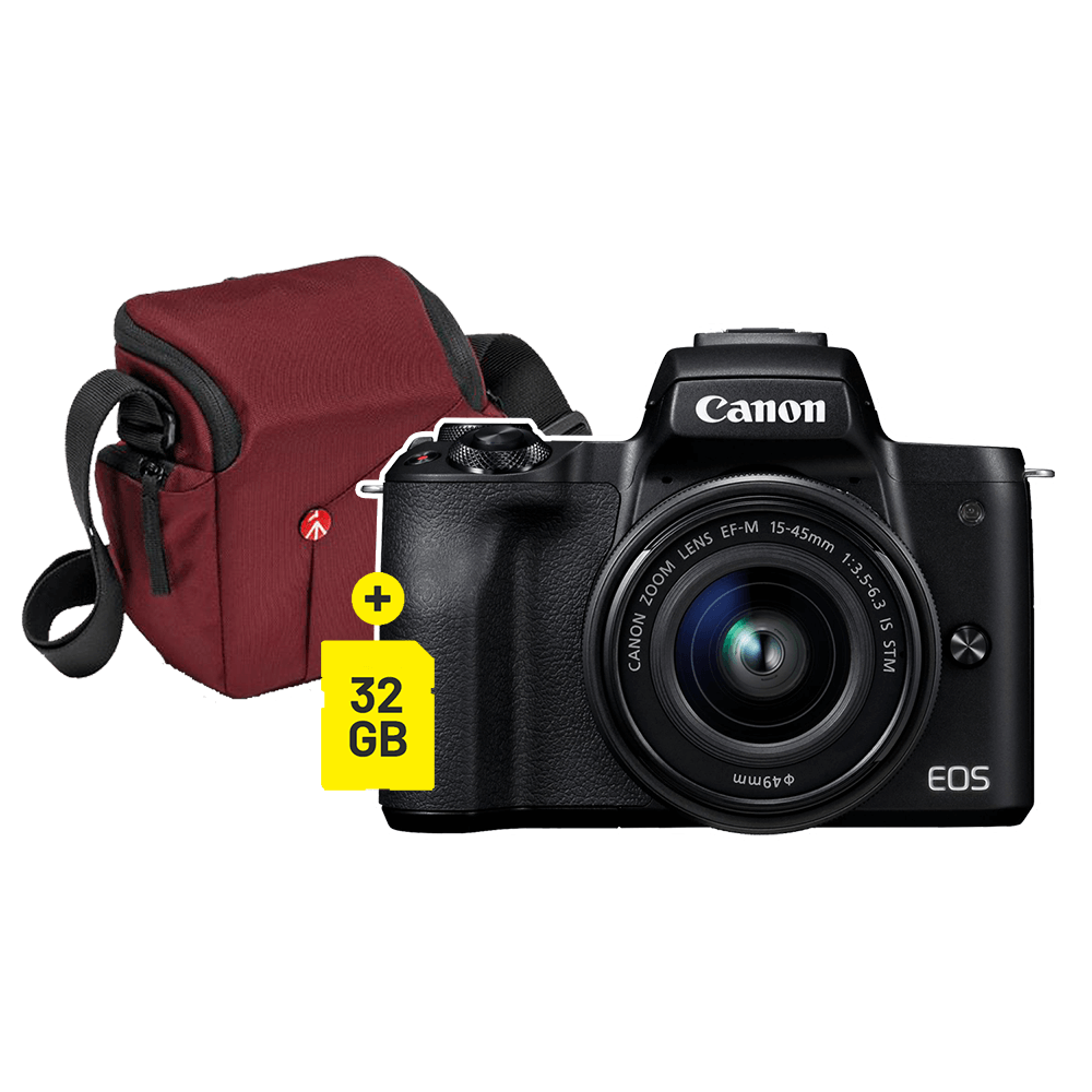Canon EOS M50 zwart + 15-45mm IS STM Starter Kit