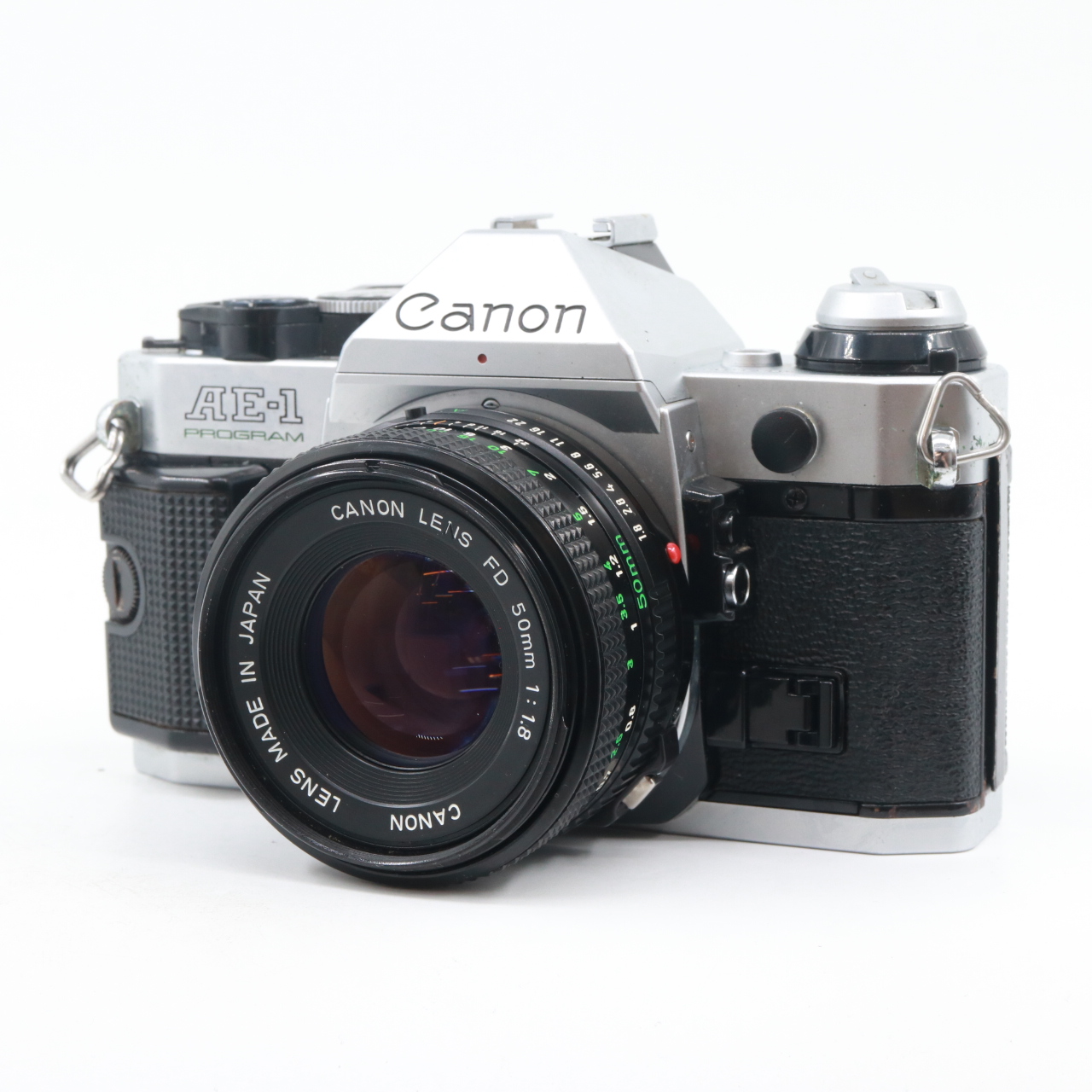 Canon AE-1 Program zilver + FD 50mm f/1.8 occasion