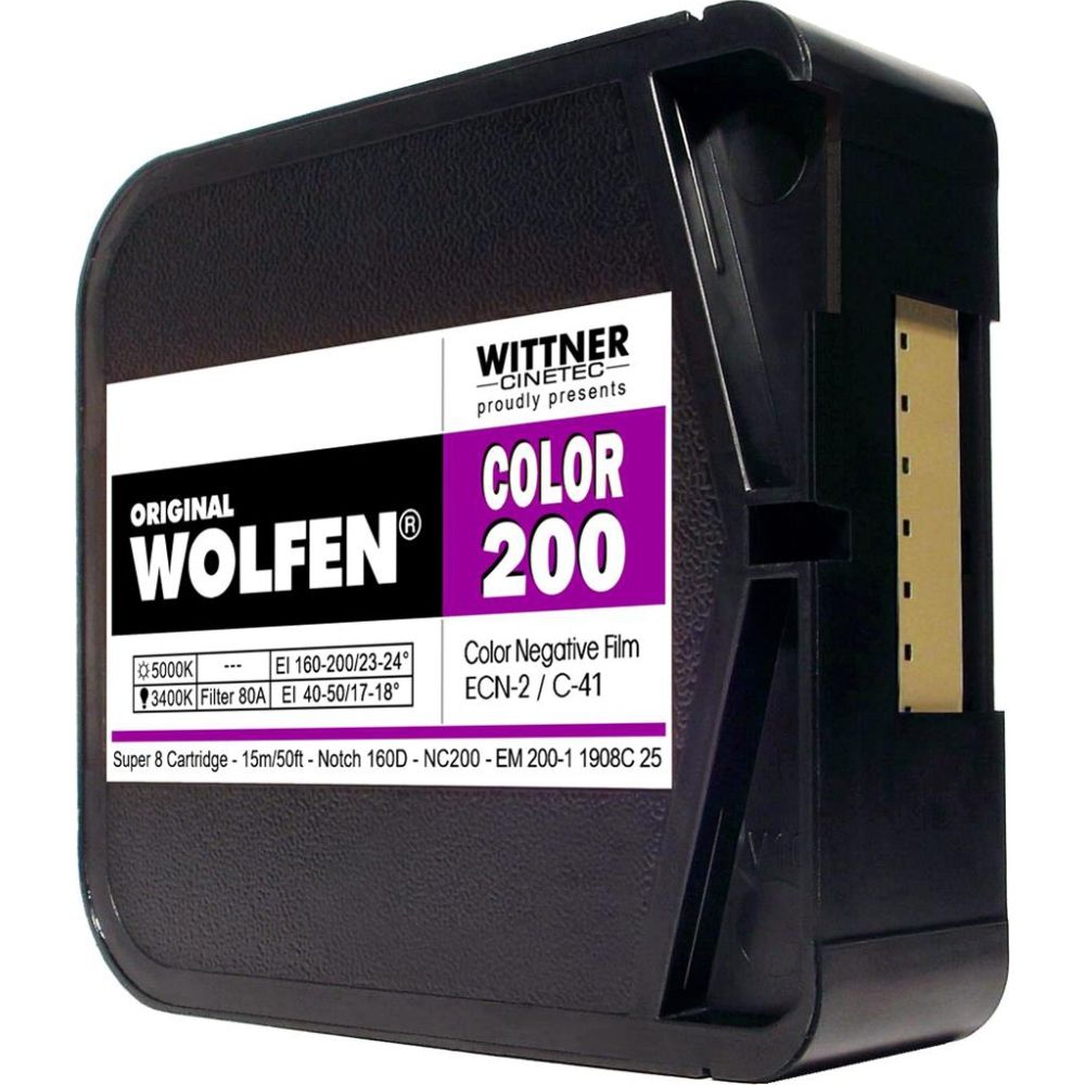 Wolfen Color 200 Super 8, ISO 250-400 15mm kleurnegatieffilm