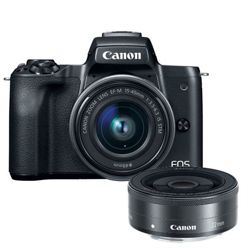Kamera Express Canon M50 zwart + IS STM + 22mm STM
