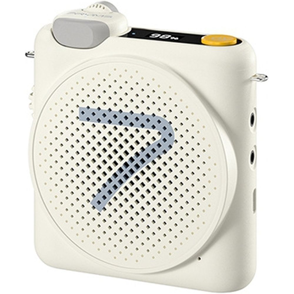 7Ryms Presentatie-speaker met draadloze microfoon - wit