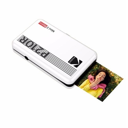 Kodak Mini 2 Retro 2-in-1 Portable Instant Camera & Photo Printer White +  60 Sheets Bundle