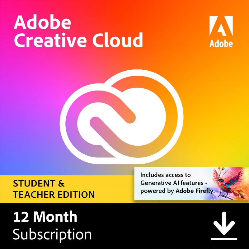 Adobe Creative Cloud Student & Docent versie 100GB - 1 gebruiker - 1 Jaar - Bundled only (Windows/Mac) *DOWNLOAD*