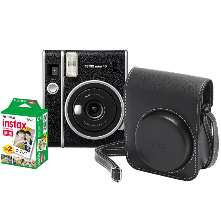 Fujifilm INSTAX mini 40 EX D Black Starter Kit - Kamera Express | Sofortbildkameras