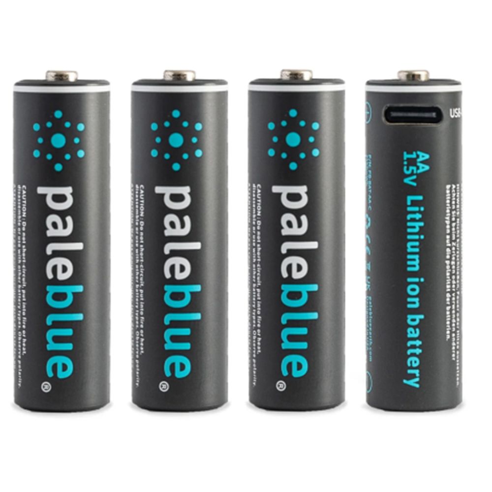 Bleu pâle Batterie rechargeable 4x AA au lithium 1,5V avec USB-C