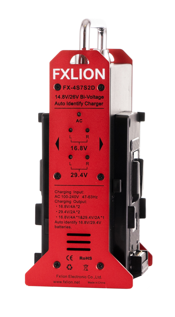 Fxlion FX-PL4S7S2D 14.8V/26V Battery 2-ch V-lock Charger
