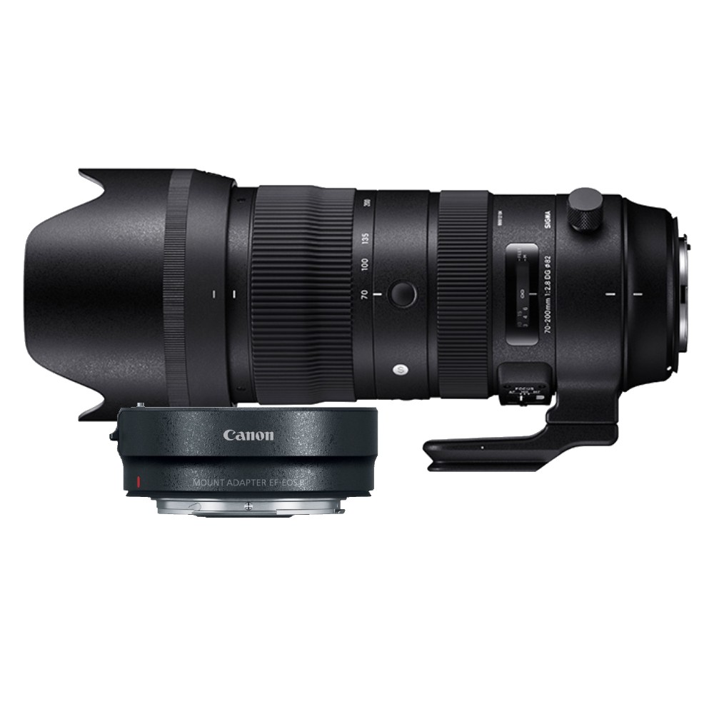 Sigma 70-200mm F/2.8 DG OS HSM Sports Canon EF + Canon EF - RF Mount Adapter