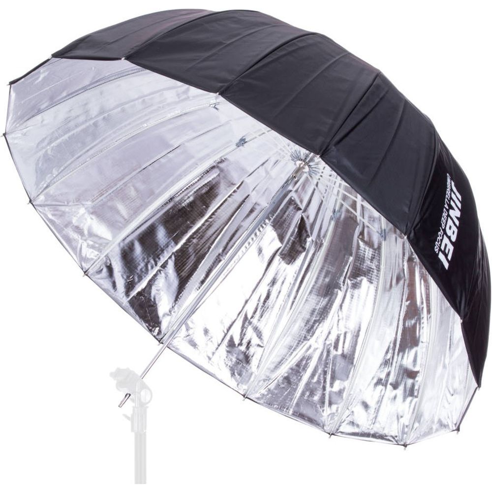 Jinbei Paraplu Diep Focus 130cm Zwart/Zilver